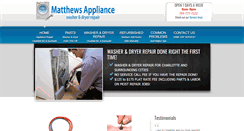 Desktop Screenshot of matthewsappliance.com